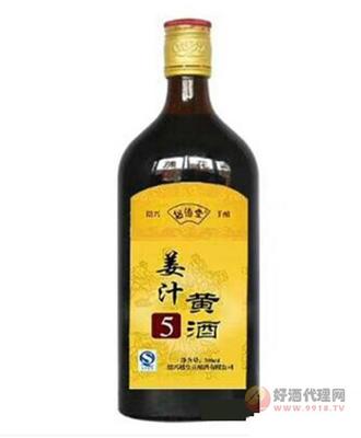 绍德堂姜汁5黄酒500ml